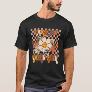Camiseta Leve-Me Ao Patch De Abóbora Outono Queda Graças