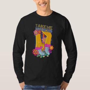 Camiseta Leve-me aos Patins Retrô dos Anos 70
