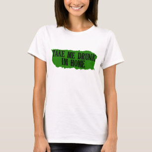 Camiseta Leve-me Bebado Green Women's