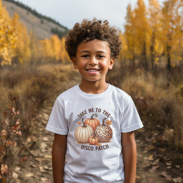 Camiseta Leve-me para as crianças do outono do Disco Patch