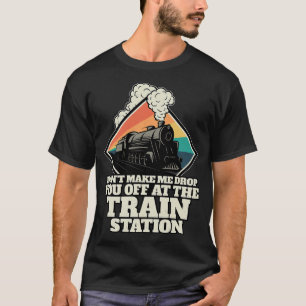 Camiseta Leve-O Para A Estação De Comboio Engraçado Yell
