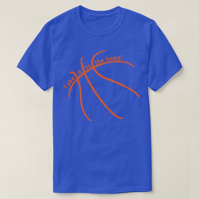 Camiseta Leve-o para a Unidade de Basquete HOOP até à Cesta (Frente do Design)