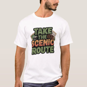 Camiseta Leve o T-Shirt Entusiasta de Aventura de Rota Cêni