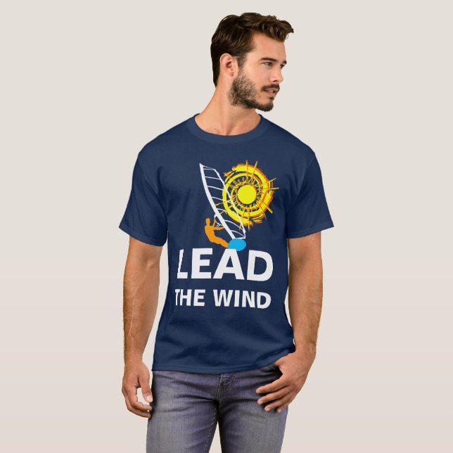 Camiseta Leve o vento para a navegação personalizável (Frente Completa)