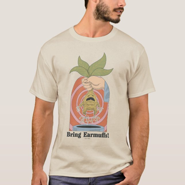 Camiseta "Leve Protetores de Ouvido!" Gráfico do Mandrake G (Frente)