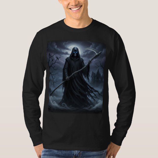 Camiseta Leve Reaper com manga comprida T-shirt do Hallowee (Frente)