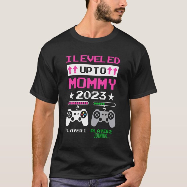 Camiseta Levei Para A Mamãe 2023 Gamer Logo Para Ser Mãe (Frente)