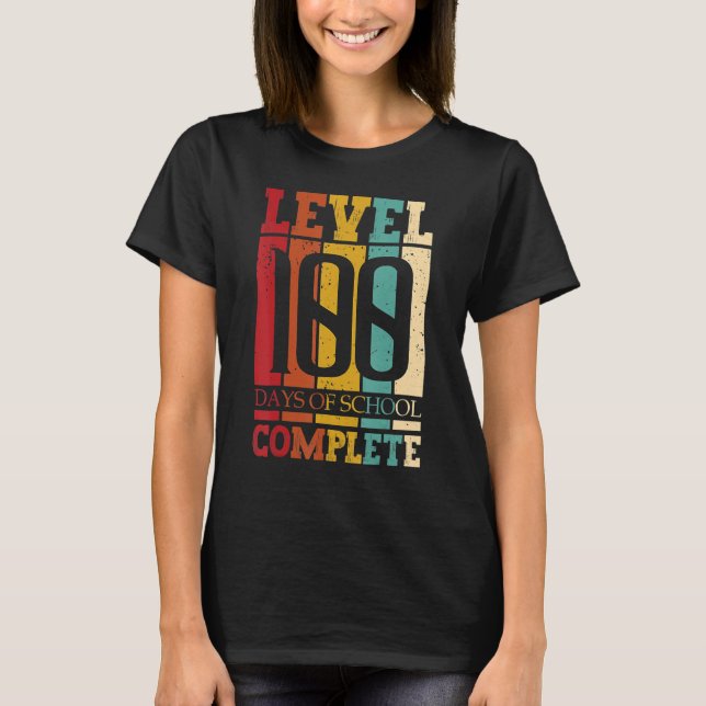 Camiseta Level 100 Days Of School Complete Student Schooler (Frente)