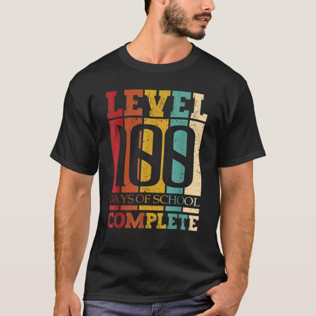 Camiseta Level 100 Days Of School Complete Student Schooler (Frente)