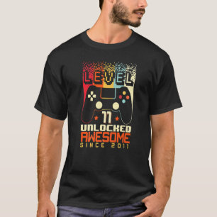 Camiseta Level 11 Unlocked Awesome 2011 Gamer Vintage 11th