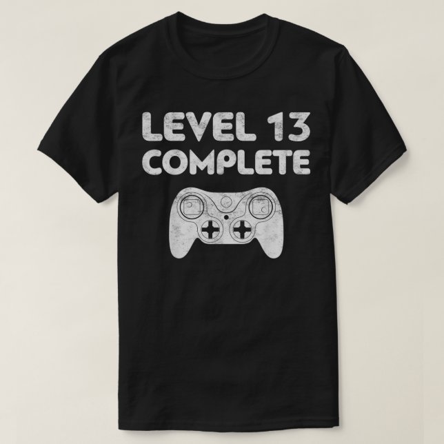Camiseta Level 13 Complete  13th Wedding Anniversary Gift  (Frente do Design)
