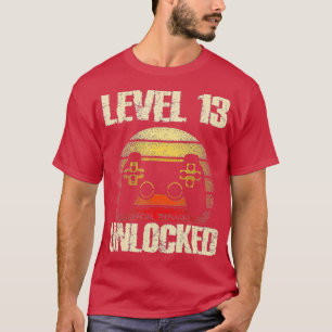 Camiseta Level 13 Unlocked 13th Video Birthday Gift (15)