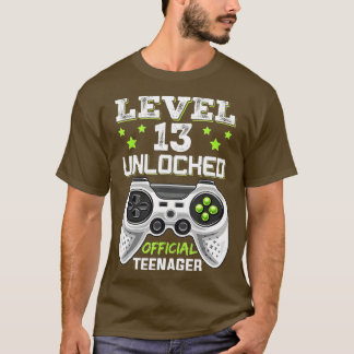 Camiseta Level 13 Unlocked  13th Video  Birthday Gift  (4)