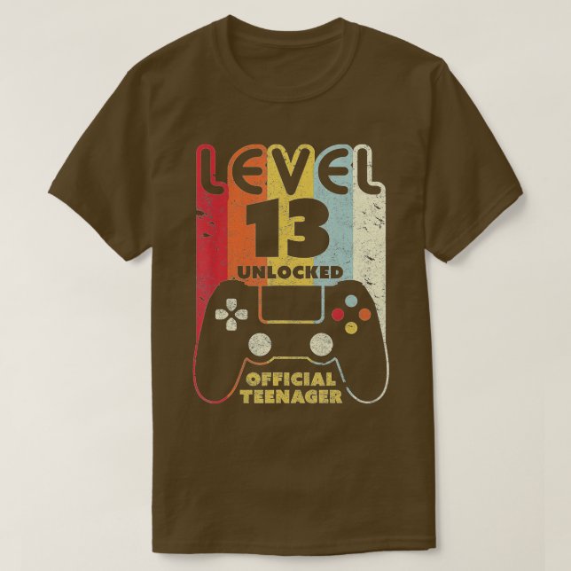 Camiseta Level 13 Unlocked  13th Video  Birthday Gift  (49) (Frente do Design)