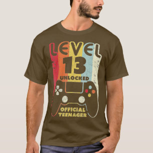 Camiseta Level 13 Unlocked  13th Video  Birthday Gift  (49)