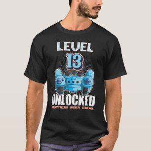 Camiseta Level 13 Unlocked Boys Girls 13th Birthday 13 Year