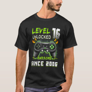 Camiseta Level 16 Unlocked Video Gamer 16 Yrs Old 16 Birth