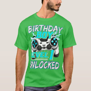 Camiseta Level 1 Unlocked Video Game Birthday Boys