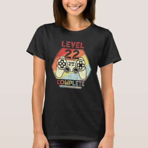 Camiseta Level 22 Complete Video Gamer 22nd Birthday Men Wo