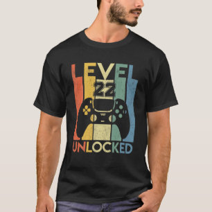 Camiseta Level 22 Unlocked Birthday 22 Year Old Its My 22Nd