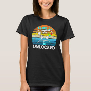 Camiseta Level 22 Unlocked Video Gamer 22th Birthday