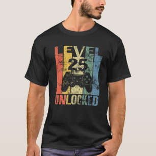 Camiseta Level 25 Unlocked 25Th Birthday Gift For Video Gam