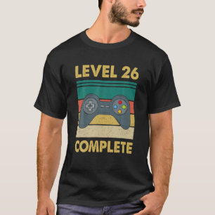 Camiseta Level 26 Complete Video Gamer - 26Th Wedding Anive