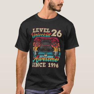 Camiseta Level 26 Unlocked Awesome Since 1996 26Th Birthday