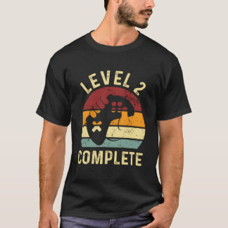 Camiseta Level 2 Complete 2 Year Anniversary 2Nd Wedding Fo