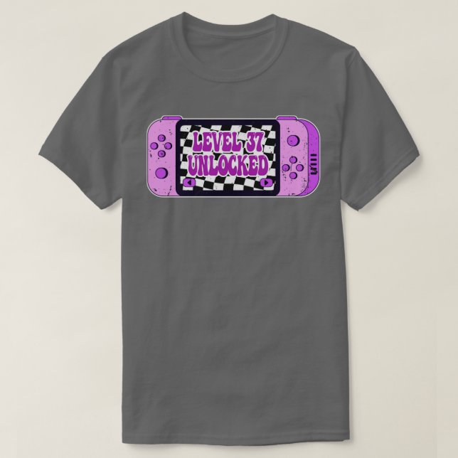 Camiseta Level 37 Unlocked (Frente do Design)