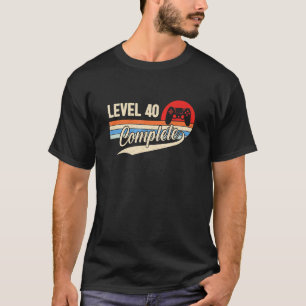 Camiseta Level 40 Complete  40 Wedding Anniversary For Him 