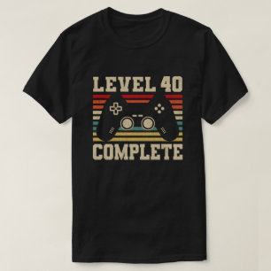 Camiseta Level 40 Complete 40th Anniversary Video Gamer 