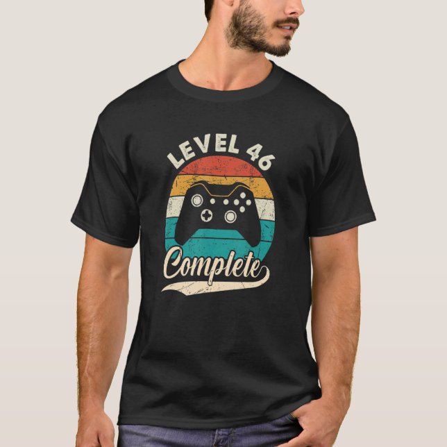 Camiseta Level 46 Complete   46th Wedding Anniversary For H (Frente)