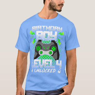 Camiseta Level 4 Unlocked 4th Birthday Gift Video Game Lov