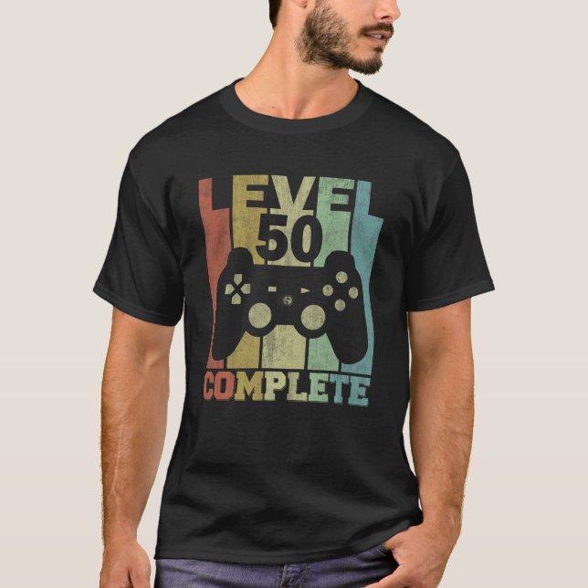 Camiseta Level 50 Complete 50 Years Birthday Gift For Men A (Frente)