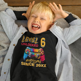 Camiseta Level 6 Unlocked - Fun Birthday 6 Gamer 