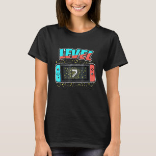 Camiseta Level 7 Birthday Boy 7 Years Old Video Games