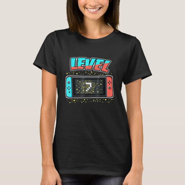 Camiseta Level 7 Birthday  Boy 7 Years Old Video Games (Frente)