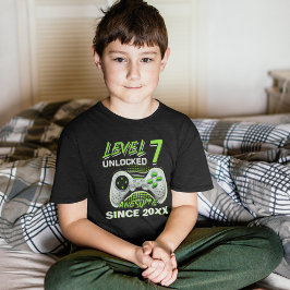 Camiseta Level 7 Unlocked - Fun Birthday 7 Gamer 
