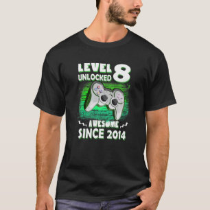 Camiseta Level 8 Unlocked Awesome 2014 Video Gamer 8th Birt