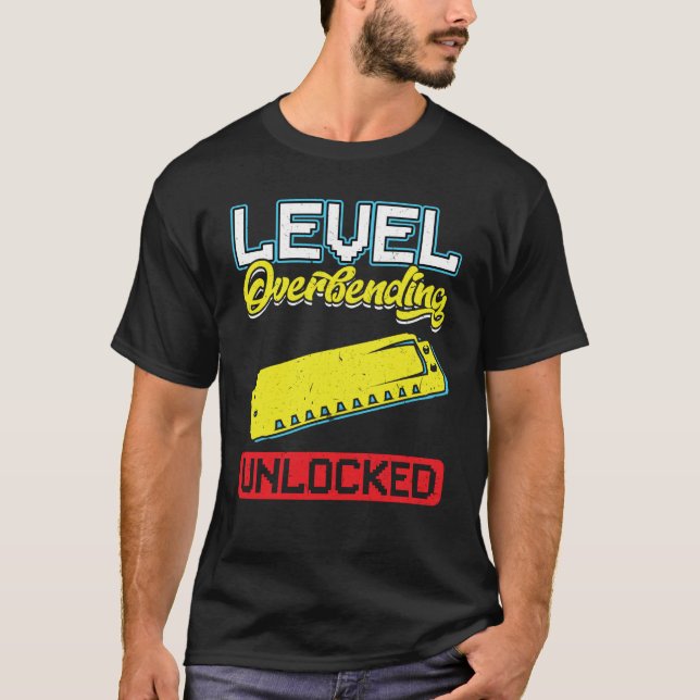 Camiseta Level Overbending Unlocked Harmonica Player (Frente)