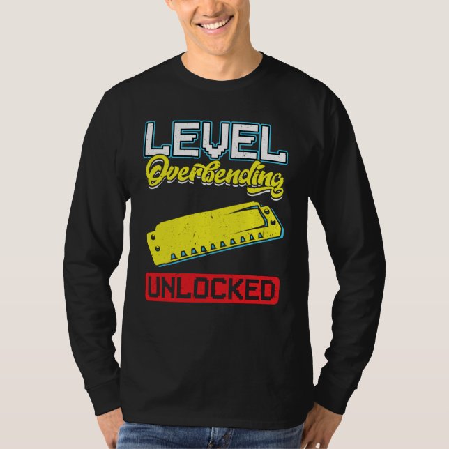 Camiseta Level Overbending Unlocked Harmonica Player (Frente)