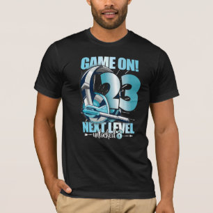 Camiseta Level Unlocked 23rd Birthday 23 Years Man Woman Ga