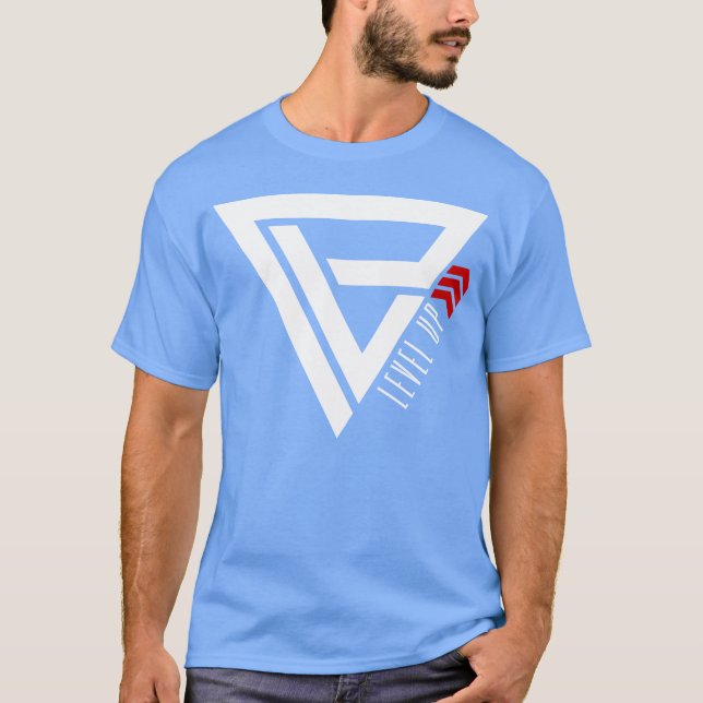 Camiseta LEVEL UP branco retrô (Frente)