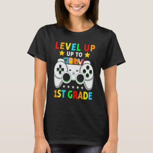 Camiseta Level Up To 1st Grade Video Games Gaming Boys Back