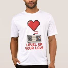 Camiseta Level Up Your Love, Retro Pixel Gaming Design