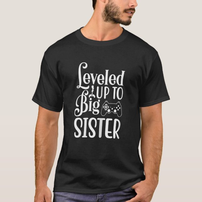 Camiseta Leveled Up To Big Sister 2023 Cute Im Going To Be  (Frente)
