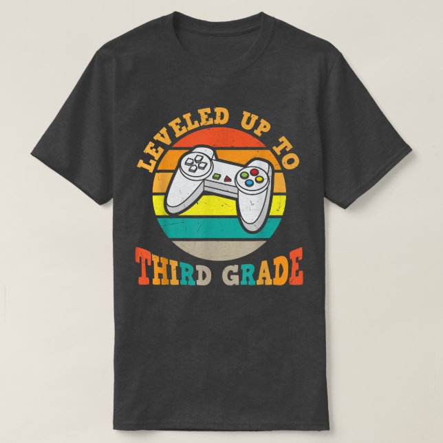 Camiseta Leveled Up To Third Grade, Cute 3rd Grade  (Frente do Design)