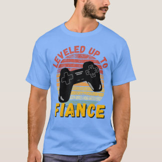 Camiseta Leveled Upo Fiance Funny Gaming Newly Engaged Coup