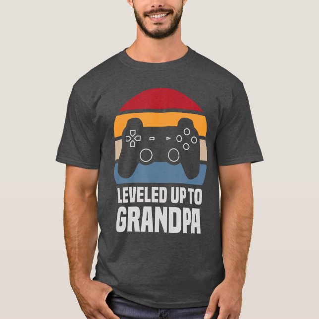 Camiseta Leveled Upo Grandpa Gamer Gaming funny (Frente)